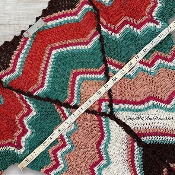Missoni RARE crochet zigzag chevron long duster cardigan *shop@iamwarrior - Picture 10 of 16